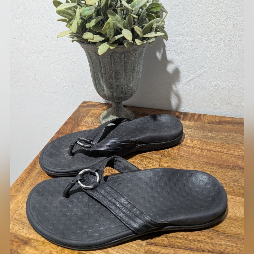 Vionic‎ Aloe Black Women's Sandals Size 9